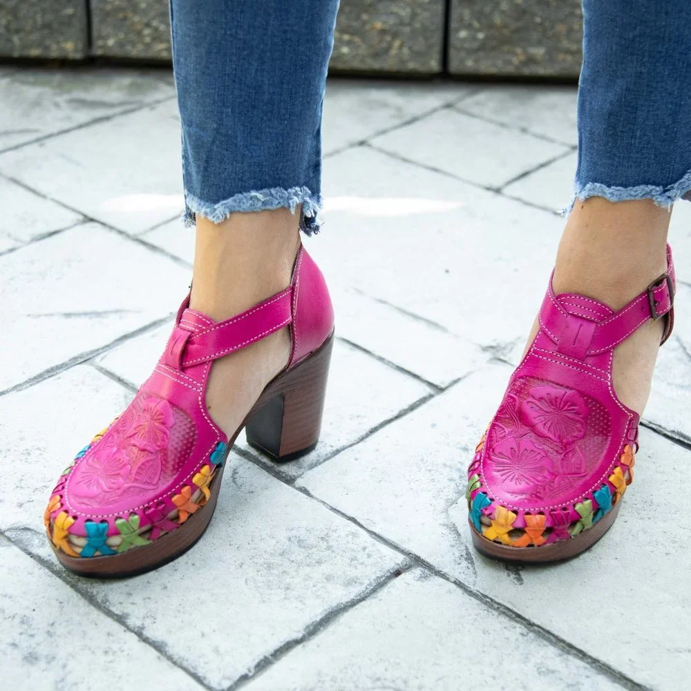 Handmade Ethnic Mexican shoes - Picture 2 of 10